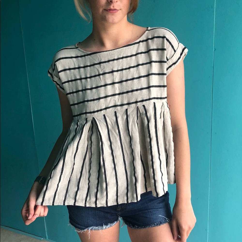By together striped short sleeve top.